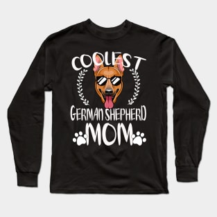 Glasses Coolest German Shepherd Dog Mom Long Sleeve T-Shirt